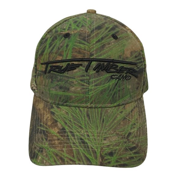 True Timber Camo Logo Strapback Cap Trucker Camouflage Hunting Baseball Hat - Picture 1 of 12